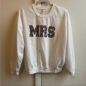 COPY - White Leopard Print MRS Sweater